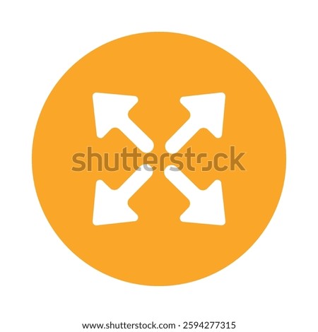 A variation of an expand button icon, showing directional arrows