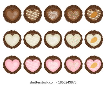 Variation illustration set of chocolate.