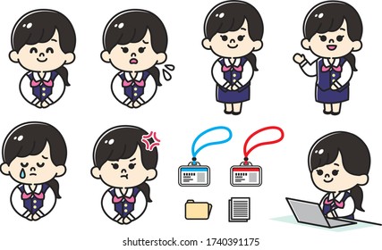 The variation of japanese clerk.