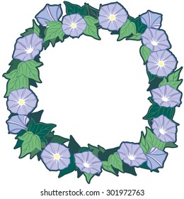 The variation of Japanese morning glory, and is a design of wreaths of decorative artificial flower bouquets.