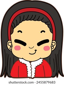 Variation of kids face from any race. Avatar of boy and girl kids. Children happy emoticon.
