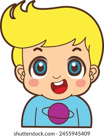 Variation of kids face from any race. Chinese caucasoid negroid race emoticon. Avatar of boy and girl kids.