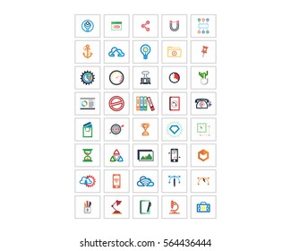 variation mixed minimalist design image vector icon logo symbol set