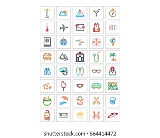 variation mixed vector business image vector icon logo symbol set