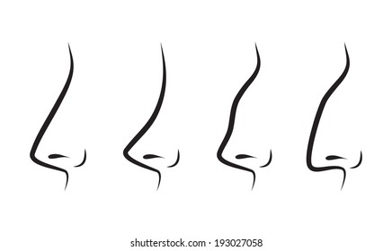 Variation of noses. Vector illustration. EPS10