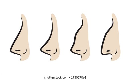 Variation of noses. Vector illustration. EPS10