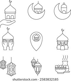 variation of ramadan icon pack