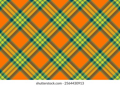 Variation seamless texture tartan, perfection pattern check textile. Painting vector plaid background fabric in bright and lime colors palette.