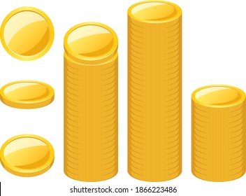 A variation set of coins that stack with the Gold Coin Angle.