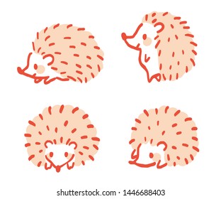 Variation set of pose of hedgehog