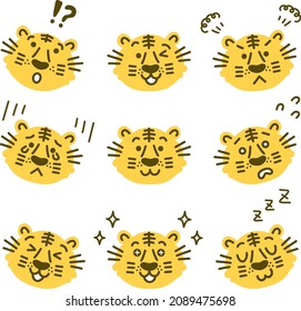 Variation set of tiger character