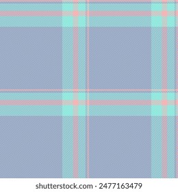 Variation texture fabric plaid, crease tartan seamless vector. Thin check textile background pattern in light and pastel color.