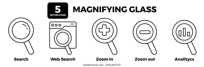 the variation in the use of a magnifying glass in several style