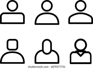 Variación del icono de usuario píxel de píxeles perfecto y estilo editable