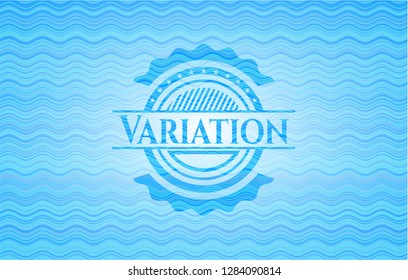 Variation water wave concept style badge.