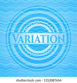 Variation water wave representation style emblem.