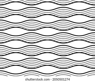 Variation of wave pattern in decorative style