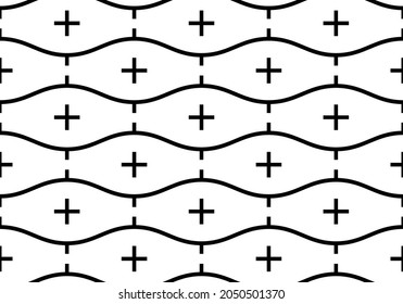 Variation of wave pattern in decorative style