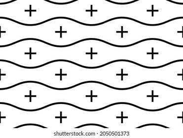 Variation of wave pattern in decorative style