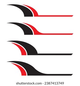 Variaciones del envoltorio abstracto de rayas de los coches envueltos en vinilo decal