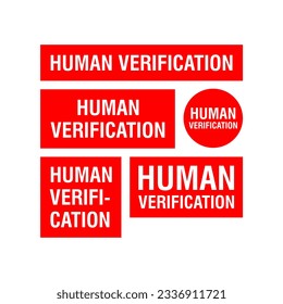 Tamaño del cuadro Variaciones del texto de verificación humana en el fondo del cuadro rojo