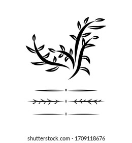 Variations of Floral Silhouette Ornament Designs