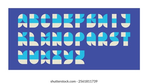 The variations of number font forms are very diverse. This time, the font presented comes from box shapes and variations of circular cuts. Please use it!