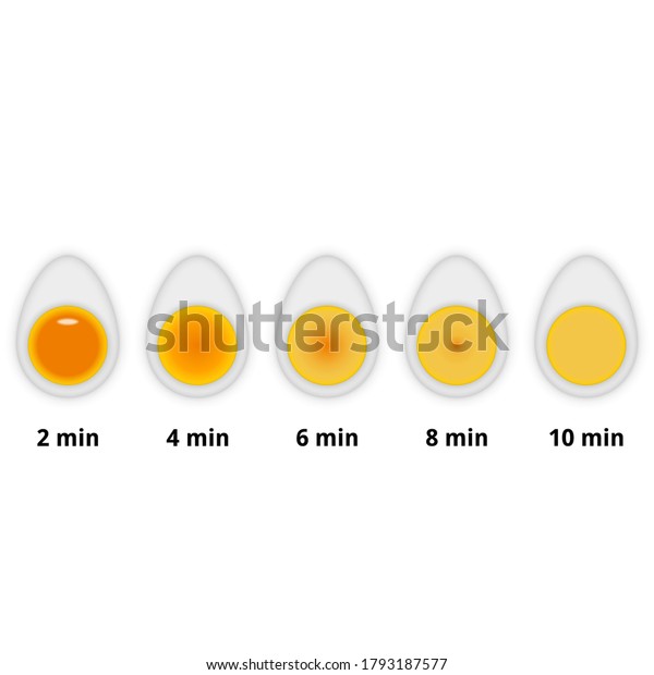 Variations Readiness Boiled Chicken Eggs Time Stock Vector (Royalty Free) 1793187577