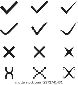 variations of true and false icons