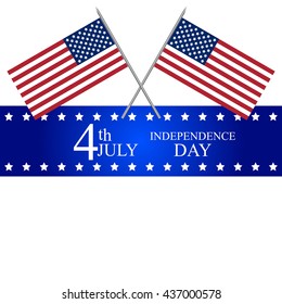 variations with US flag. bright postcard to the US Independence Day. vector illustration. Stars and Stripes. For design, design, advertising banners