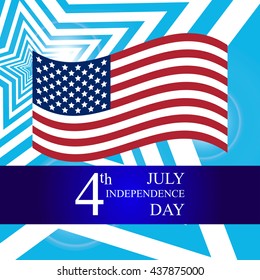 variations with US flag. bright postcard to the US Independence Day. vector illustration. Stars and Stripes. For design, design, advertising banners
