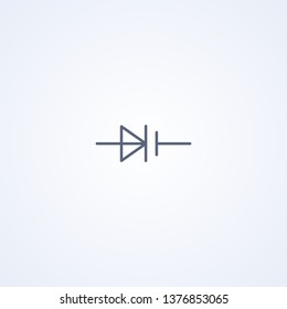 Varicap, vector best gray line symbol on white background, EPS 10