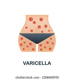 Varicella icon. 3d illustration from deseases collection. Creative Varicella 3d icon for web design, templates, infographics and more