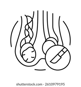 varicocelectomy surgery line icon vector. varicocelectomy surgery sign. isolated contour symbol black illustration