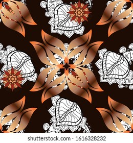 Varicolobeige, white and gray vector seamless illustration. Design wrapping and gift paper, greeting cards, banner and posters design.