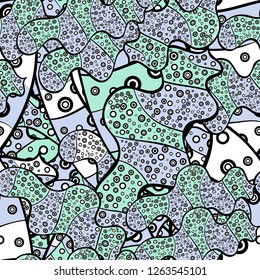 Varicoloblack, neutral and white vector seamless illustration. Design wrapping and gift paper, greeting cards, banner and posters design.
