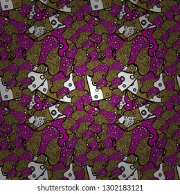 Varicoloneutral, black and magenta vector seamless illustration. Design wrapping and gift paper, greeting cards, banner and posters design.