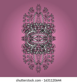 Varicolopink, black and white vector seamless illustration. Design wrapping and gift paper, greeting cards, banner and posters design.