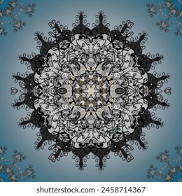Ilustración sin fisuras de Vector varicoloagradable. Patrón tropical sin costuras con muchas flores abstractas agradables. Lindo patrón floral en la Pequeña flor. Mandala.