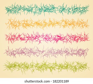 Varicolored abstract fur texture. Grass.