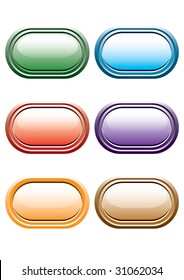 Varicolored buttons. Vector.