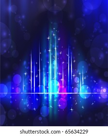 varicolored christmas background with glare and bright light
