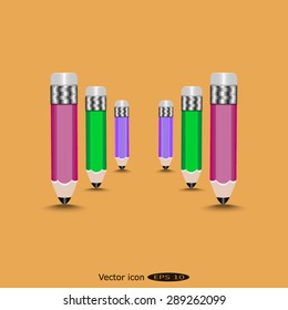 Varicolored pencils