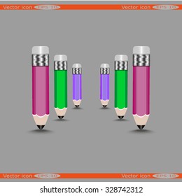Varicolored pencils