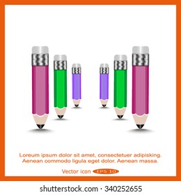 Varicolored pencils