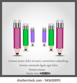 Varicolored pencils