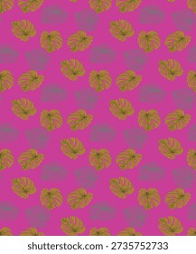 Varicolored seamless illustration. Tropical seamless pattern with many abstract flowers.