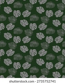 Varicolored seamless illustration. Tropical seamless pattern with many abstract flowers.