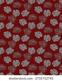 Varicolored seamless illustration. Tropical seamless pattern with many abstract flowers.