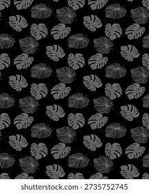 Varicolored seamless illustration. Tropical seamless pattern with many abstract flowers.